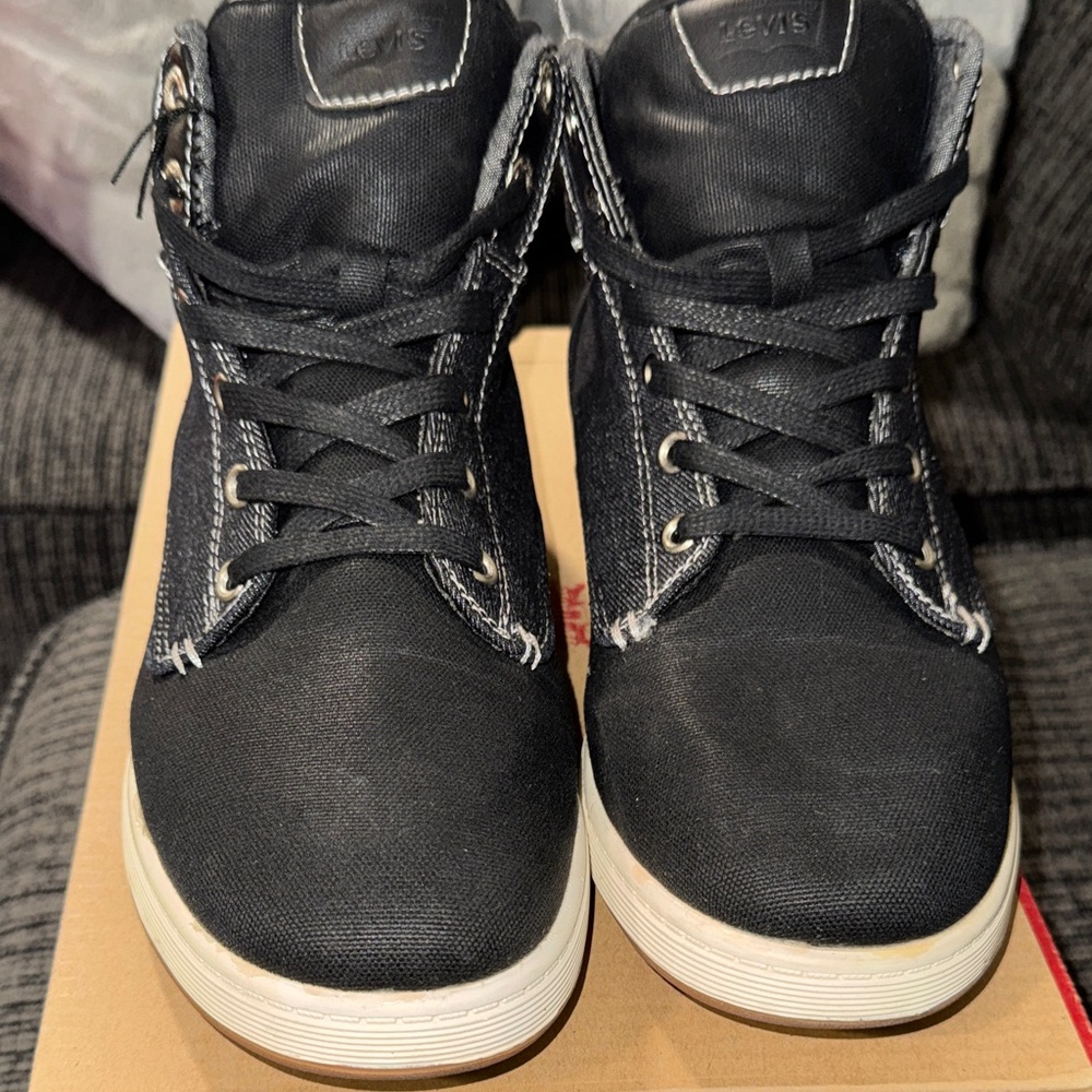 Levi's Black Denim High-Top Sneakers